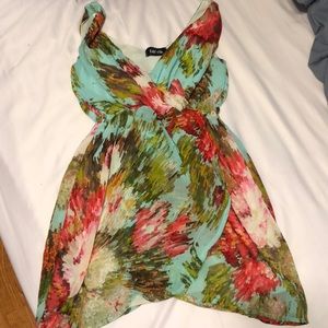 Printed tulip front dress